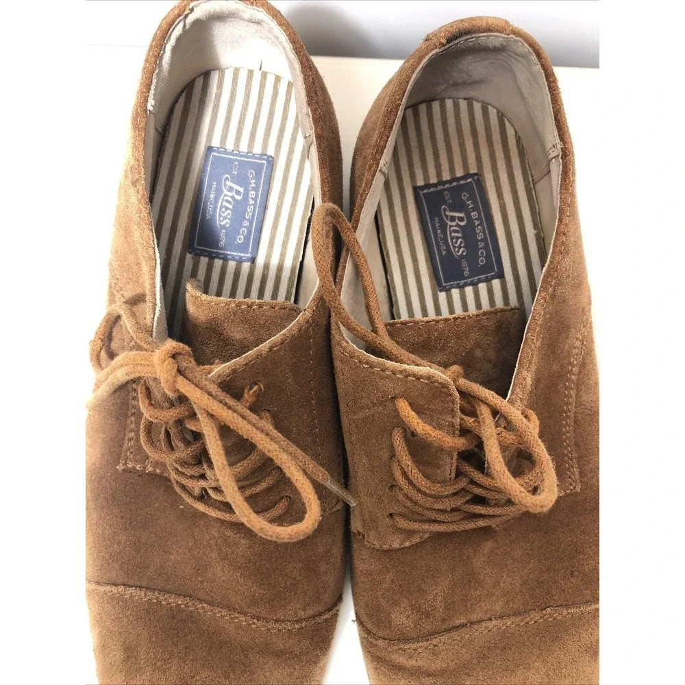 G.H. BASS & Co. of‎ Maine Men's Shoes 9M Brown Suede Cyrus Business Casual